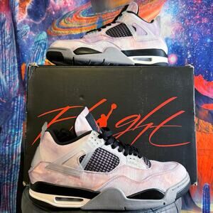 •CLEAN• AIR JORDAN 4 RETRO SE “ZEN MASTER” AMETHYST WAVE/BRIGHT CRIMSON•8.5M/10W